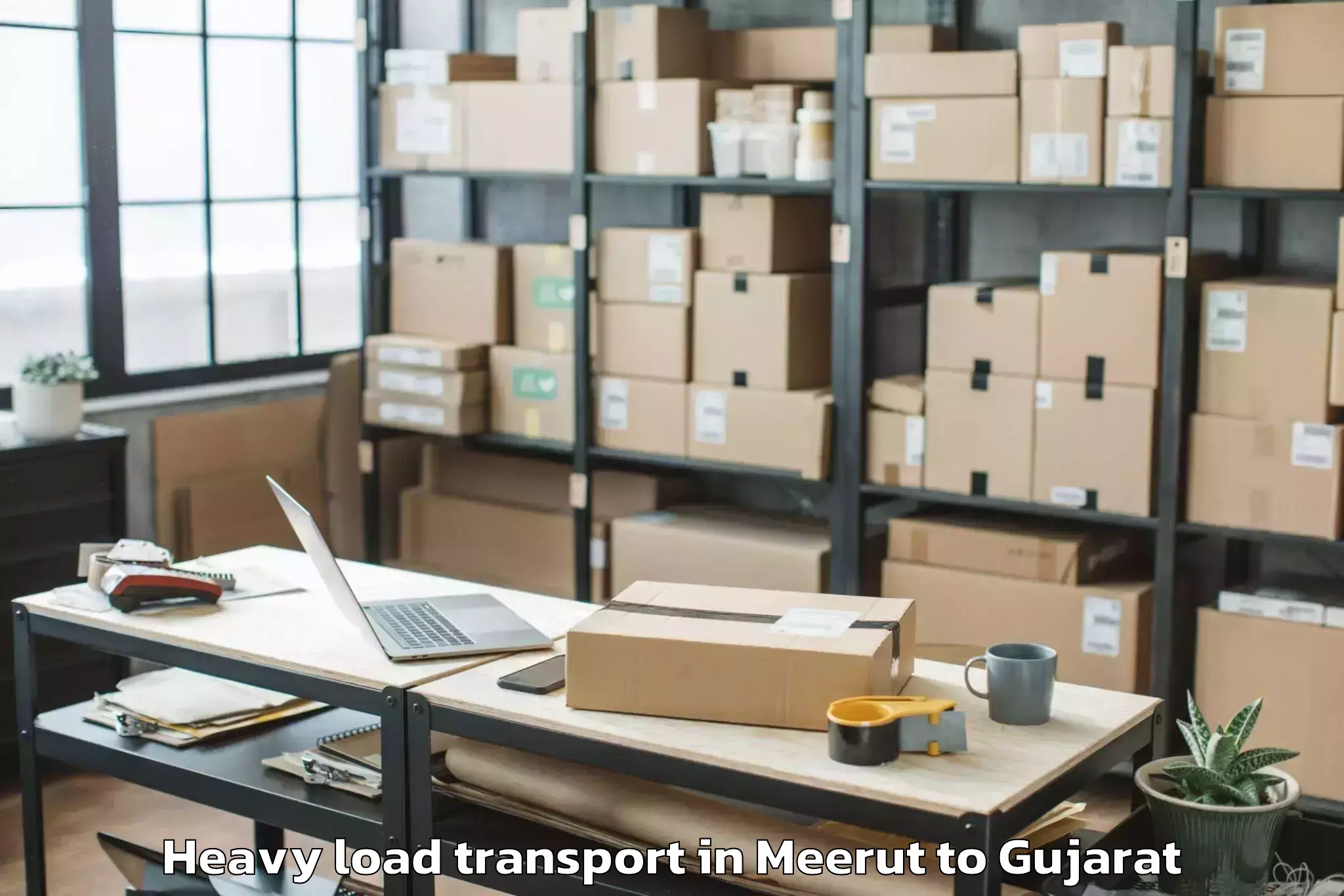 Book Meerut to Santrampur Heavy Load Transport Online